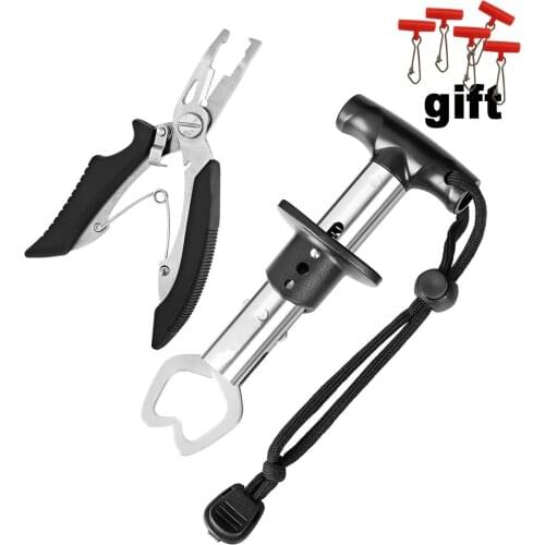 Fishing Pliers Fish Grip Tools Set Fish Lip Gripper Grabber Grip Holder Stainless Steel Hook Fishing Tackle