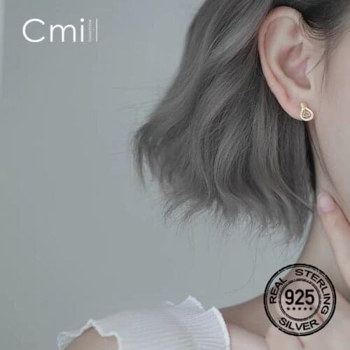 Stud Earrings For Women 925 Sterling Silver Diamond Bulb Plug Asymmetric Korean Fashion Creative Design Student Jewelry INEFFA