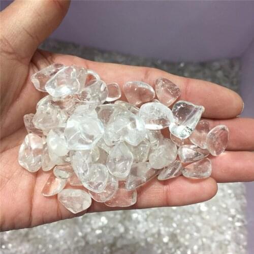 100g top quality 100% Natural rock clear quartz tumble crystal mineral reiki healing clear loose gemstone crystal wholesale