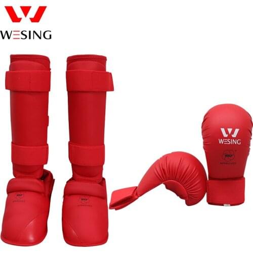 Wesing Karate Shin and Intep Guard Karate Gloves Karate Equipment For Competition WKF Approved