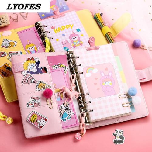 Notebooks Journals Bullet Lined Journal Cute Notepads Stationery Pocket Planner Girls Diary Sketchbook School Office Supplies