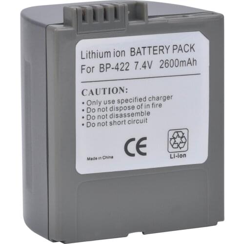 1PC 2600mAh BP-422 BP 422 Li-ion Camera Battery for Canon BP-407,BP-412 MV4I 3 3I 3IMC MVX10I 1SI