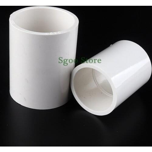 5~50pcs Size 20~50mm PVC Water Supply Pipe Straight Connector Plastic Joint Fittings Irrigation System Watering White Parts