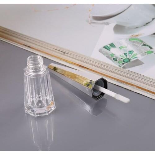 7ml Geometric Cone Shape Empty Clear Lip Gloss Container Portable DIY Lip Balm Liquid Lipstick Tube Dispenser Bottle Makeup Tool