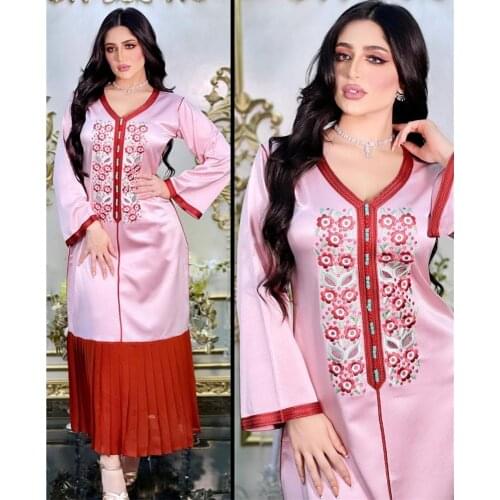 Abaya Dubai Muslim Dress Women Arabic Caftan Marocain Evening Dresses Turkish Islamic Clothing Elegant Kaftan Maxi Long Dress