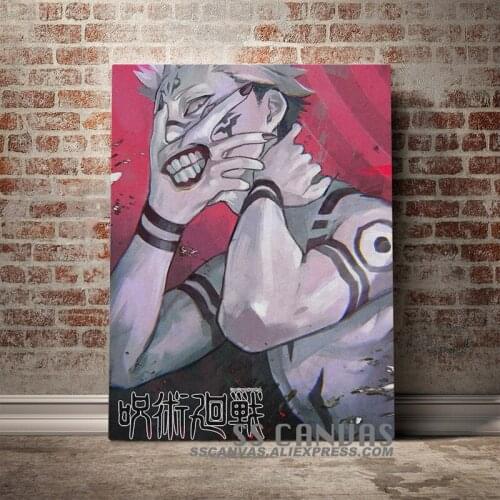Sukuna Jujutsu Kaisen Anime Canvas Painting Decor Wall Art Pictures Bedroom Study Home Living Room Decoration Prints Poster