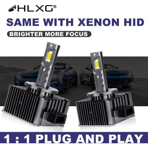 HLXG LED D4S D2R D5S D8S D1S D1R D2S D3S Car LED Headlight Auto Bulb White 90W 20000LM LED Lamp Conversion Kit Replace HID Xenon