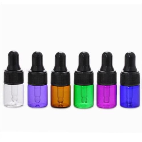 2ml Blue glass Eye Dropper bottle, ESSENTIAL OIL BOTTLE, Serum Perfume Small Portable Vials