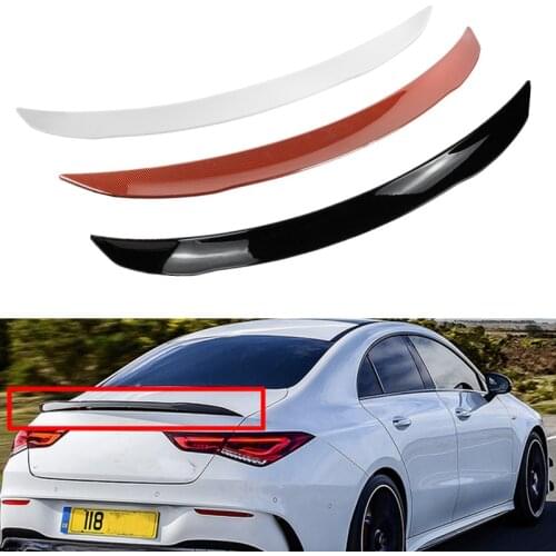 Black White Carbon Fiber C118 Rear Trunk Body Spoiler Tail Wing For Mercedes CLA W118 CLA250 CLA200 CLA220 2020-2024 Car Styling