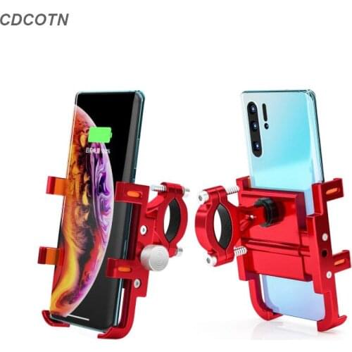 Aluminum Alloy Six Claws Motorcycle Mobile Phone Holder Cycling Bicycle Bike Navigation Bracket Fixing Frame Cellphone Holder