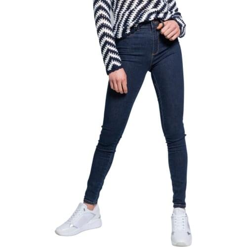 Stretch embroidered red heart skinny jeans