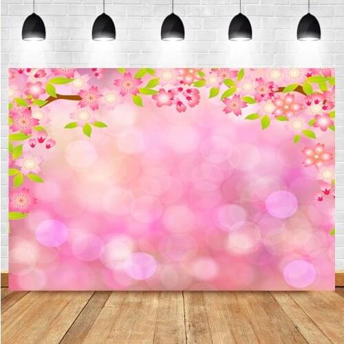 Laeacco Spring Photophone Flowers Blossom Bokeh Photography Backdrops Baby Shower Photozone Child Newborn Portrait Photocall