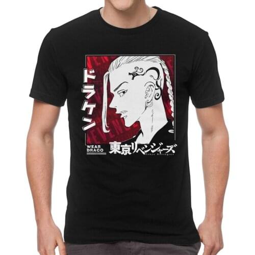 Draken Tokyo Revengers T-Shirts Men Graphic T Shirts Short Sleeve Manga Manjiro Sano Tshirt Cotton Tees Top Clothing
