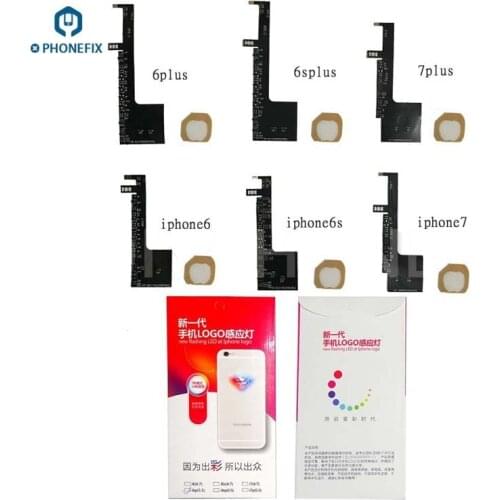 LED Lamp Flex Cable 16 Color Logo Light Flex Cable Replacement Night Glow LED Lamp Flex Cable for iPhone 6 6P 6S 6SP 7 7P