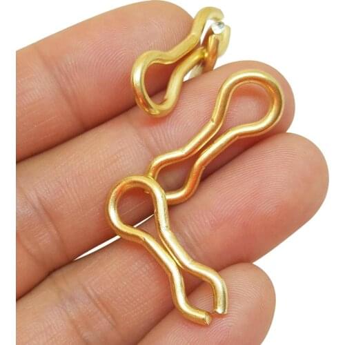 INFOF 500/1000-pieces Swivel Fishing Sinker Eyelets S/M/L Brass Wire Carp Fishing Swivels Clip Snaps Fishing Connetor