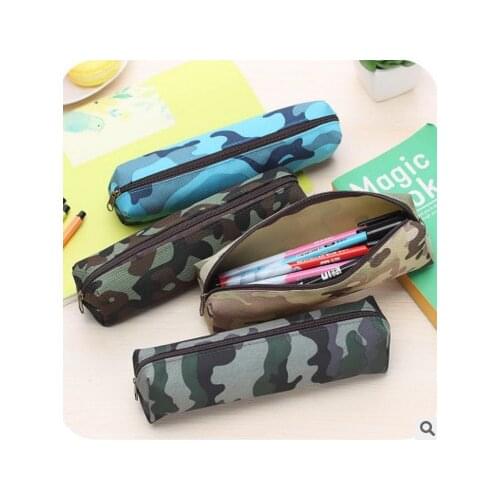 Camouflage pencil pouch simple cheap pencil cases solid pensil bag pennen etui kalem kutu estuche escolar 2016 estuches school