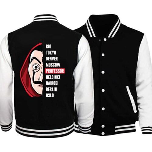 Classic Jacket Sweatshirt La Casa De Papel Print Cosplay Costume Clothes College Shirt Anime Women/Mens Tops Spring Fashion Coat