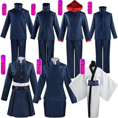 Jujutsu Kaisen Cosplay Costume Blue Black Maki Zenin Top Skirt Set Ryomen Sukuna Satoru Goj Comic Exhibition Anime Clothing