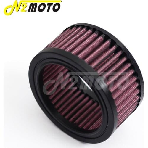 3.875 inch/98mm Red Round Motorcycle Air Filter For Harley Air Cleaner Air Filter E-3120 73 mm High Flow Air Cleaner Universal