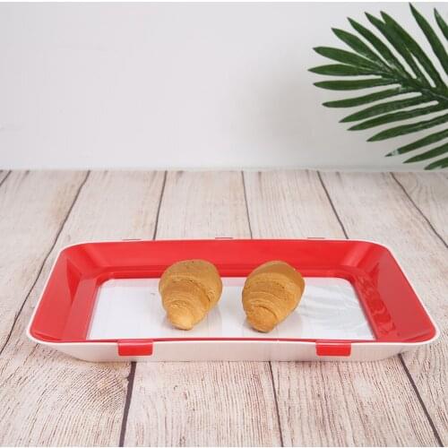 2pcs Food Preservation Tray Stackable Refrigerator Storage Container Spacer Organizer Food Preservation Container Plate