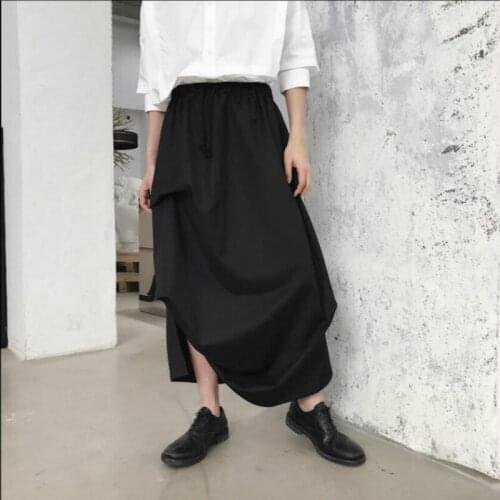 Early Autumn Model Show Mens New Three-dimensional Cut Irregular Design Elastic Waist Loose Nine Pants Skirts Stage Costumes