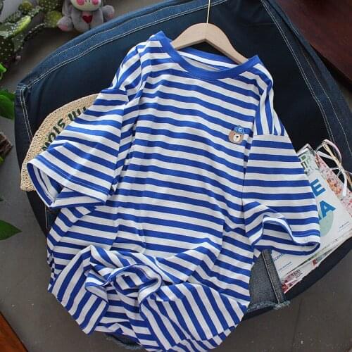 Женские полосатые футболки Moringcute China At AliExpress