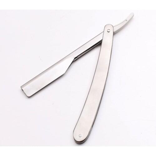 16.5*1.5cm Men Straight Barber Razor Edge Folding Shaving Knife Hair Removal Tools Shaving Razor Stainless High Quality 6104