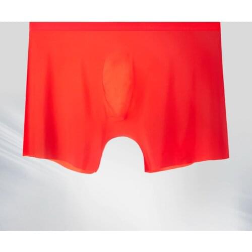 Mens Underwear Sexy Transparent Underwear Ultra-Thin Ice Silk Boxer Briefs Mens Boxer Ice Silk Briefs