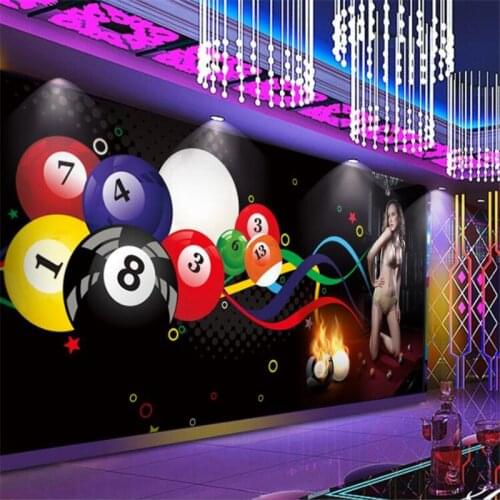 Wellyu Custom mural 3d billiard sexy beauty club gym tooling background wall decoration painting wallpaper papel de parede