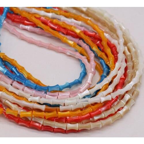 Natural Shell Small Bamboo Beads 4x7mm for DIY Jewelry Making Necklace Earrings High Quality Gift