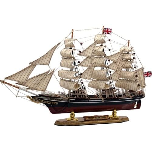 LUCKK New 3D Wooden 20.5in United Kingdom Sailing Boat Home Decor Sailing Model Ship Gift For Adult Crafts Nautical Retro Model