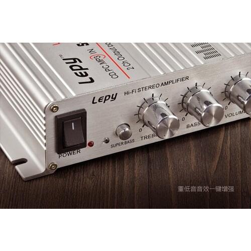 50Pcs/Lot LEPY LP 268 New Mini Hi-Fi Audio Stereo Amplifier For Cars Motorcycle Boat Home 12V Speaker