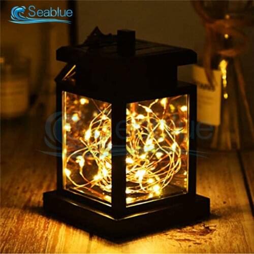 Solar Powered LED Outdoor Candle Lantern Garden Lamp Home Lighting Hanging Smokeless Decoration Light Solar Lantern for Camping