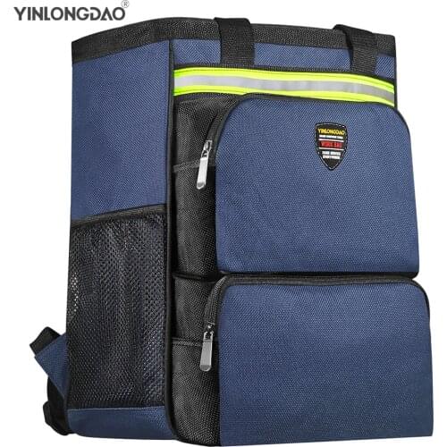 Electrician Special Bag Backpack Shoulders Tool Bag Thick Wear-Resistant Multifunctional Maintenance Installation Canva Tool Bag