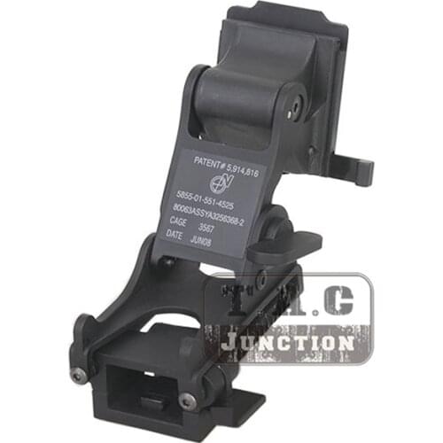 Noroto Style Rhino Style Mount Arm Standard NVG Helmet Mount for MICH ACH Helmets AN/PVS PVS-14 PVS-7 Type Mock NVGs Black BK