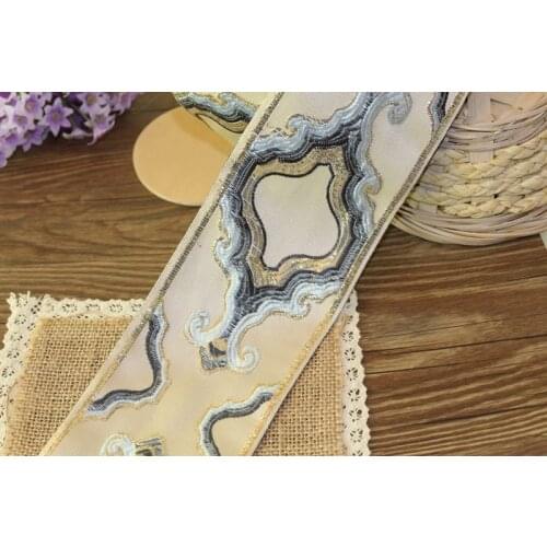 5yards/lot wide 9cm Woven Jacquard Ribbon classical design curtain and clothing accessory LS-9875