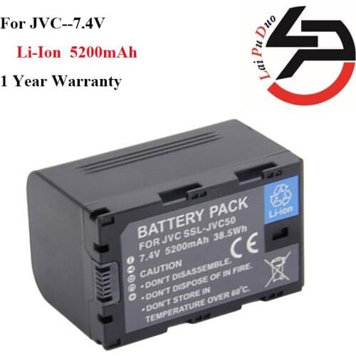 High Quality 5200mAh Brand New Replacement Battery For JVC JVC50 SSL-JVC50 GY-HM600EC GY-HM650EC GY-HMQ10 GY-LS300CHEC