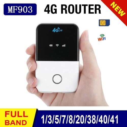 MF903 4G Wifi Router Portable 3G/4G SIM Card Router Unlocked Portable Pocket Wi-fi Hotspot Card Wi-fi Router With Sim Card Slot