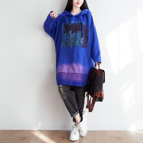 Women Casual Sweatshirts Long Sleeve Oversize Hoodies Tops Autumn Winter Loose Cotton Pullover Plus Size Vintage Baggy Clothing