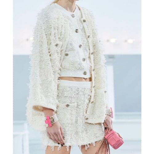 White Elegant Hollow Boutton Crochet Fringed Waistcoat Vest Female Spring Summer 2021 Women Luxury Suit Buy Separately
