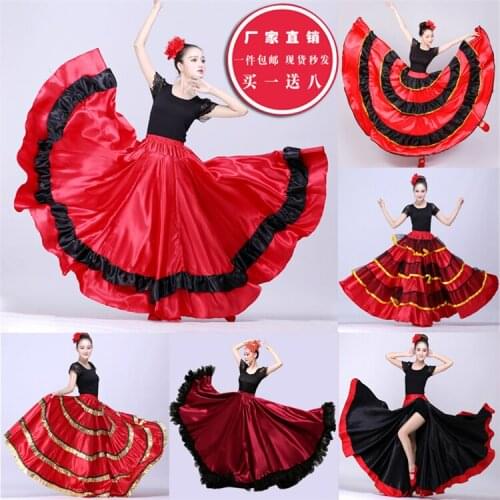 Women Flamenco Dress Spanish Costumes Flamengo Dancer Clothes Lady Ballroom Dancing Dresses Stage Performance Dancewear SL1442