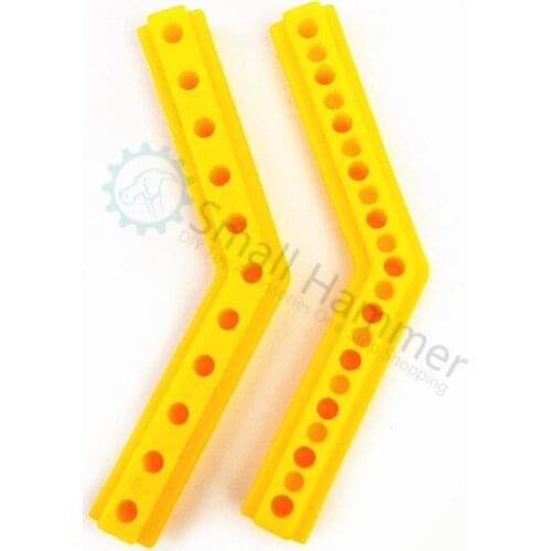 10pcs 7*7*53mm yellow/blue/green angle pole 135 degree angle pole single angle technology building blocks