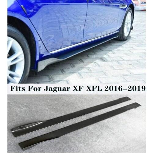 High quality 2Pcs/1Set Carbon Fiber Side Skirts Protector Fits For Jaguar XF XFL 2016 2017 2018 2019
