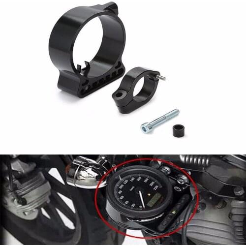 39mm Side Mount Speedo Relocation Bracket Black For Harley Sportster 1200 883