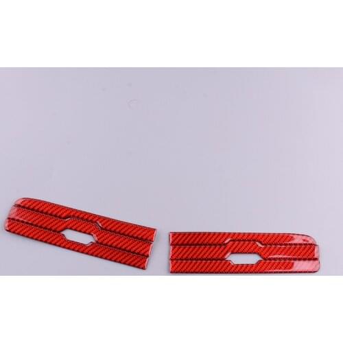 6Pcs Central Console Dashboard Air Vent Outlet Panel Cover Trim Red Carbon Fiber Fit For Chevrolet Camaro 2010 2011 2012-2015