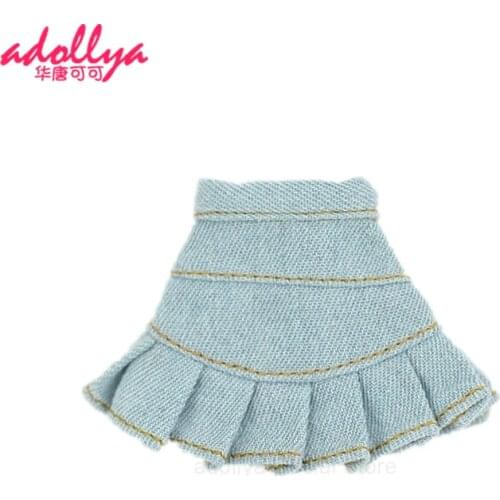 BJD 1/6 Dolls for Girls with Clothes Suitable for Doll Fashion Denim Blue Skirt Girl Favorite Toy Gifts Accessories Dolls Skirts