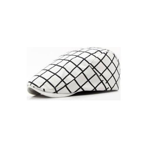 30pcs/lot fedex fast Classic Plaid Berets Mens Visor Cap England Style Beret Hats unisex cotton cap