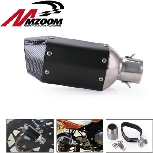 Free Shipping 51mm Universal Motorcycle Exhaust Pipe Muffler Silencer Removable Accessories Stainless Steel Black Short Exhaust