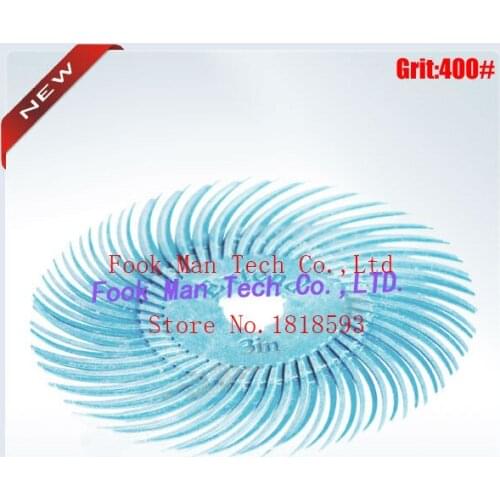 Free Shipping craft jewelry tool s in China Gray Color Grit 400# 1" Dia Radial Bristle Brushes Discs 100pcs/bag