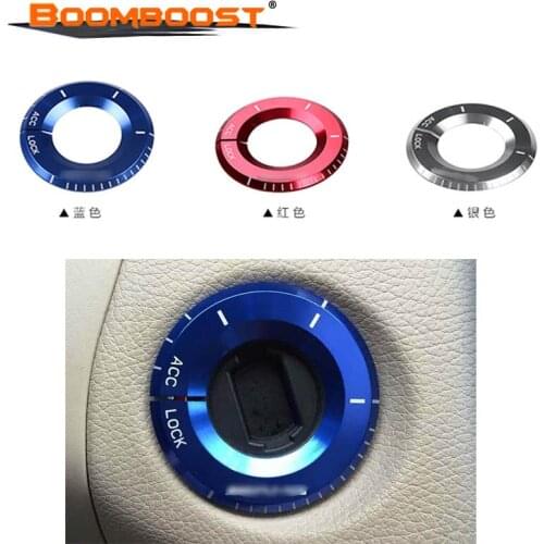 BoomBoost 3 colors Car Accessories Ignition Key Ring Switch Cover Ignition FOR Benz a class C GLA C260L Engine Key Start